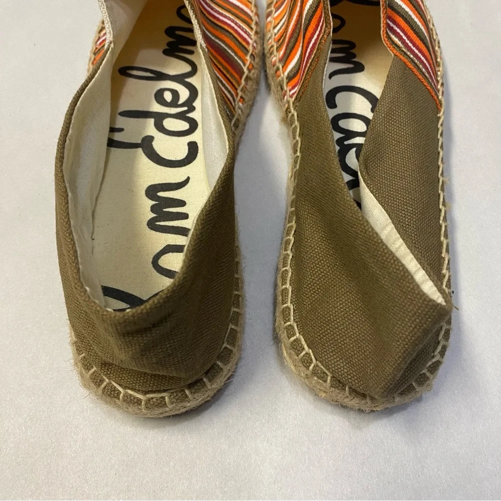 Sam Edelman Womens Verona Shoes Espadrille Flats Size 9.5 Stripe Fabric Colorful